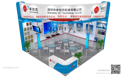 卓創(chuàng)杰科技展覽 展臺(tái)模型與圖文設(shè)計(jì)的融合之道